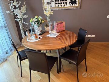 Tavolo da pranzo di design zebrano – 140 x 140 cm