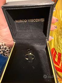 Solitario oro bianco con diamante Mirko Visconti