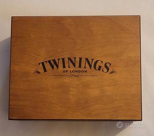 SCATOLA IN LEGNO PREGIATO “TWININGS” 6 SCOMPARTI