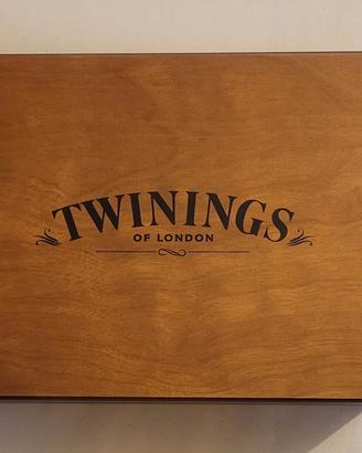 SCATOLA IN LEGNO PREGIATO “TWININGS” 6 SCOMPARTI