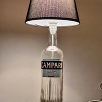 Lampada bottiglia Campari 1L riciclata