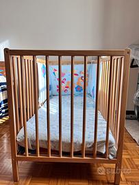 Lettino bambini completo dii paracolpi e materasso