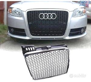 GRIGLIA AUDI A4 B7 04-07 LOOK RS CROMATO NERO