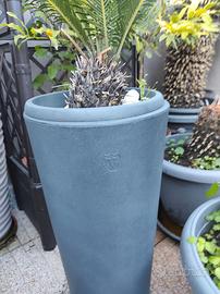 Vaso fioriera Veca alto design antracite h 70 cm