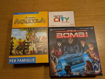 Agricola+MicroCity+ It's a bomb giochi da tavolo