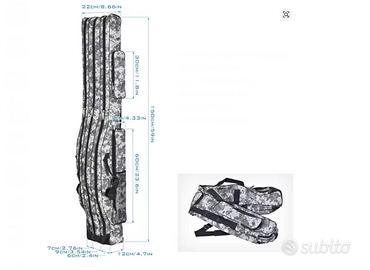 Custodia Porta Canne da Pesca 150 cm a 3 sezioni