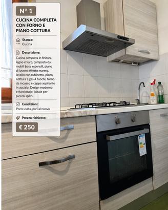 Cucina completa in perfette condizioni