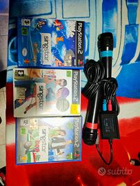  3 giochi KARAOKE  SINGSTAR PS2 completi funz