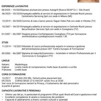 Banconista/cassiera/consegnatrice/inserimento dati