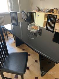 Tavolo Nero Lucido 180x100