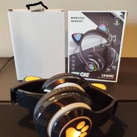 Cuffie wireless luminose Cat