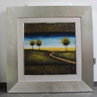 Quadro Dipinto con cornice 96x96 cm