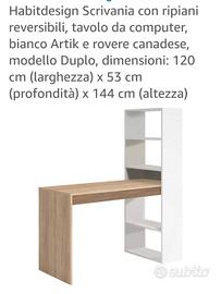 scrivania con scaffale