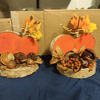 zucche stilizzate - decorazioni autunnali