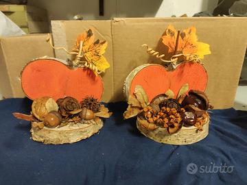 zucche stilizzate - decorazioni autunnali