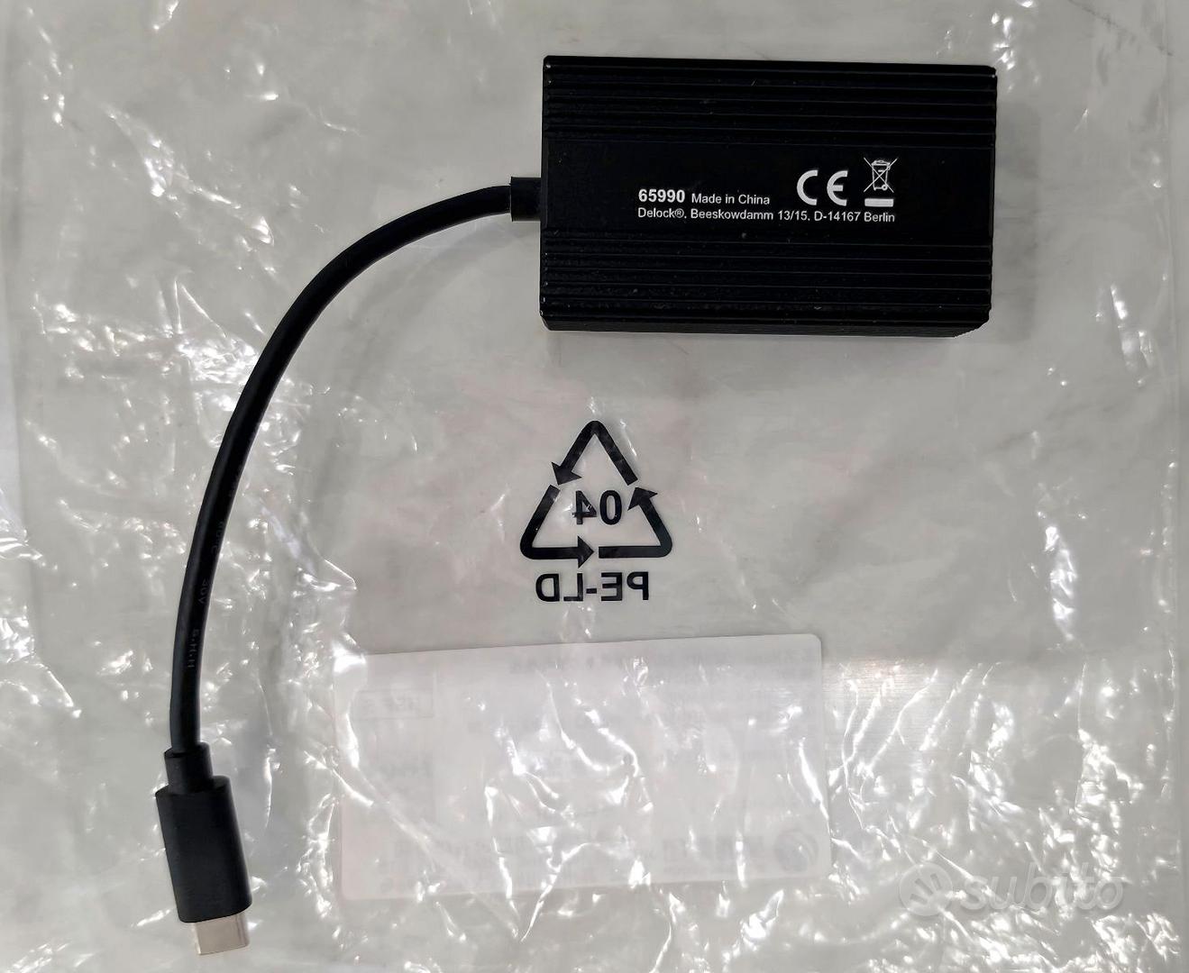 ADATTATORE DI RETE DELOCK 65990 DA RJ-45 A USB-C - Informatica In ...