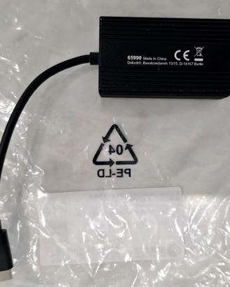 ADATTATORE DI RETE DELOCK 65990 DA RJ-45 A USB-C