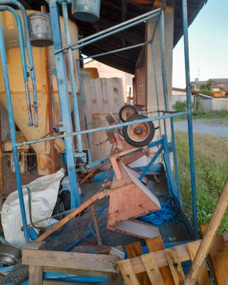 Macchina pianta canne per semina fagiolo