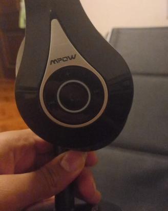 Cuffie bluetooth Mpow nero rosso over-ear