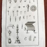 Antichita' romane - incisione Diderot - 1700