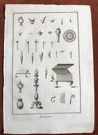 Antichita' romane - incisione Diderot - 1700