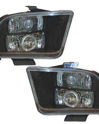 FARI PER FORD MUSTANG 05- OCCHI ANGEL LED NERO