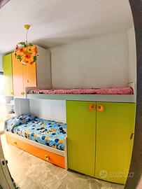 cameretta per bambini 3  letti a castello