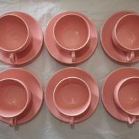 Servizio da tè vintage 6 tazze ceramica Pagnossin