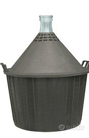 Damigiana Vino litri 54 con cesto plastica