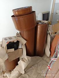 Canna Fumaria per forno a legna o camino in rame 