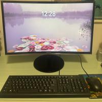 PC HP Intel i3 8GB+512GB SSD Monitor curvo 27”