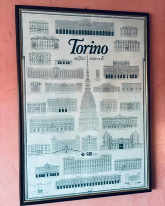 Poster edifici notevoli Torino cm. 100x72