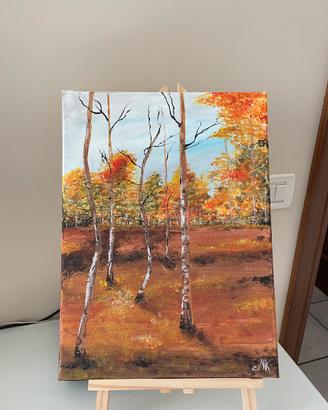 Quadro paesaggio autunnale