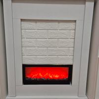 cornice camino +lampada effetto fuoco 