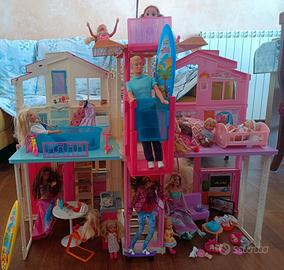 casa di barbie a tre piani