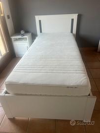 letto singolo con materasso 