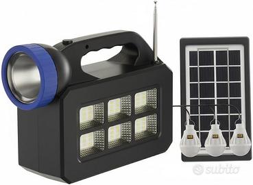 GENERATORE CON PANNELLO SOLARE PORTATILE CON CASSA