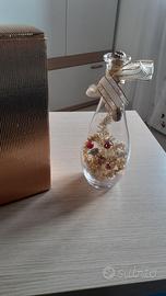 VASO NATALIZIO VETRO CON SCATOLA NUOVO