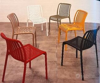 Sedie design impilabili in polipropilene
