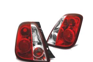 FARI PER FIAT 500 07- ROSSO BIANCO LOOK LEXUS
