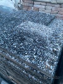 Lastre marmittoni 50x50 graniglia lavata grigio