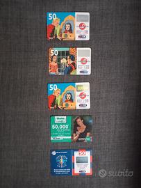 schede ricariche anni 90/2000