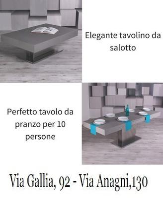Tavolino trasformabile ALTACOM A ROMA 10 persone