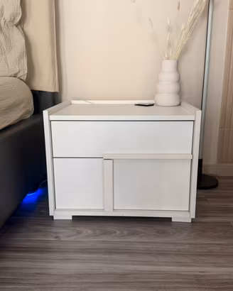 Comodino bianco moderno – 57×42×43 cm