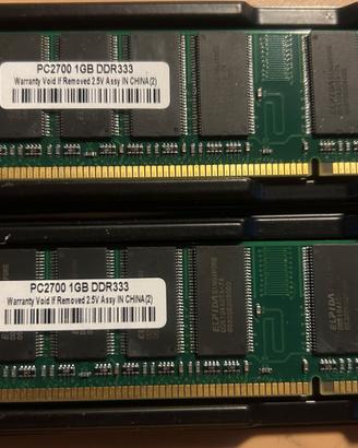 SCHEDE DI MEMORIA-PC2700 1GB DDR3+DDR. DIMM 256MB+