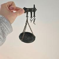 Bilancia stadera in metallo, vintage