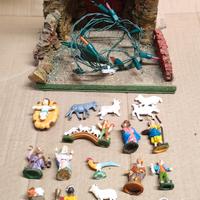 Natività con pastori e luci