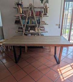Tavolo da pranzo in MDF gambe metallo 190 x 90