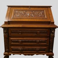 Scrittoio- Bureau a ribalta- intagliato a mano