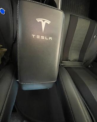 Copri bracciolo in pelle nero tesla